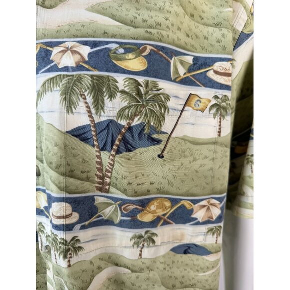 Pierre Cardin Vintage Hawaiian Golf Shirt M Cotton - Picture 5 of 16